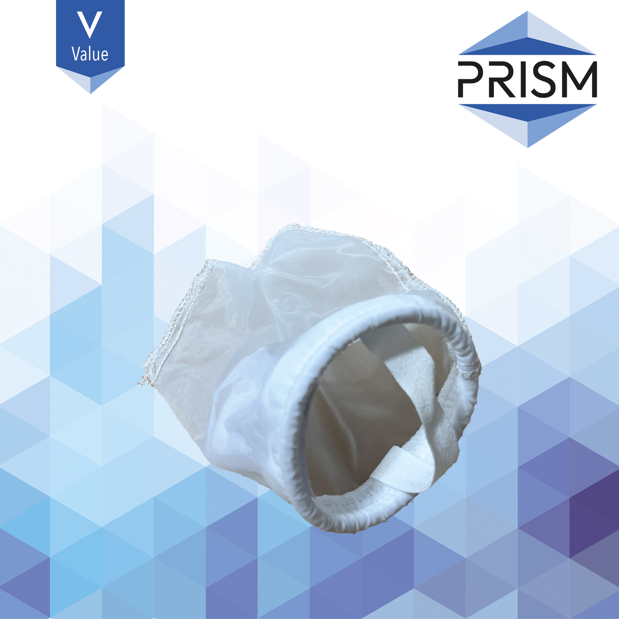 FB-NY-400-4x9-V    PRISM VALUE RANGE :  Bag Nylon 400 micron Size 3 Polypropylene Neck Ring