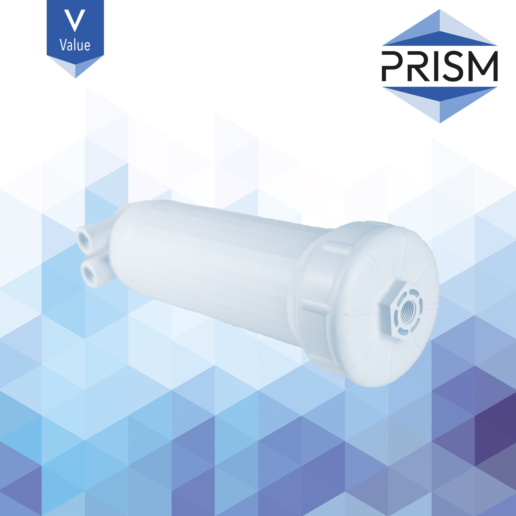 ROH-PP-1.8x12-1/4-C    PRISM CORE RANGE :  1812 Membrane Housing 1/4