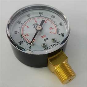 SPECTRUM EFH 50mm Pressure Gauge 0-11 bar 1/4