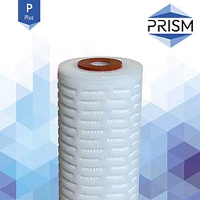FC-SPPP-20-L10-1S-P  PRISM PLUS RANGE : Pleated Polypro Filter 20 micron 93/4'' LD DOE/Silicone Gaskets