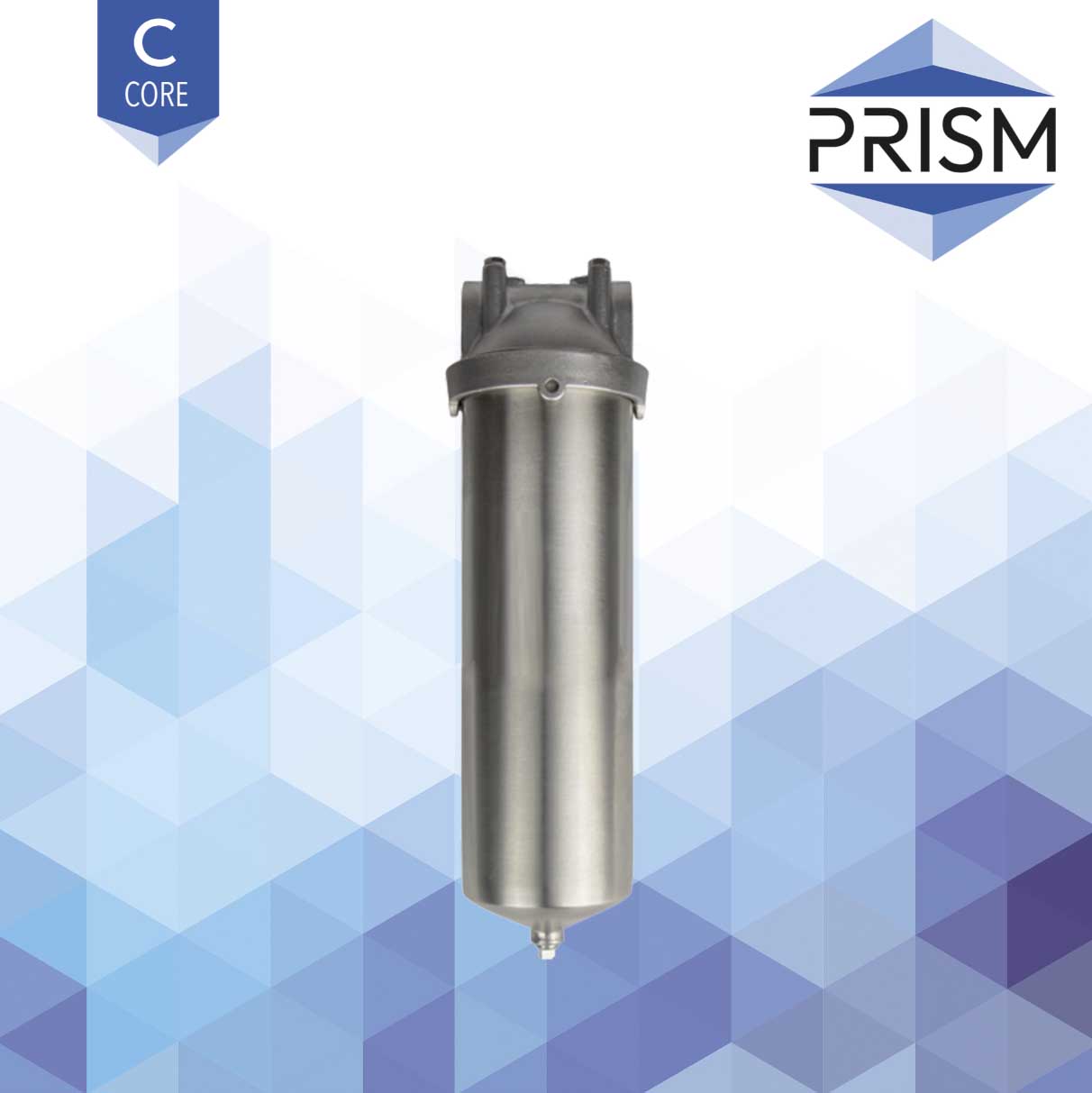 FH-SS-1-R10-1/2-S-C    PRISM CORE RANGE :  Stainless Steel Filter Housing 1 x 10