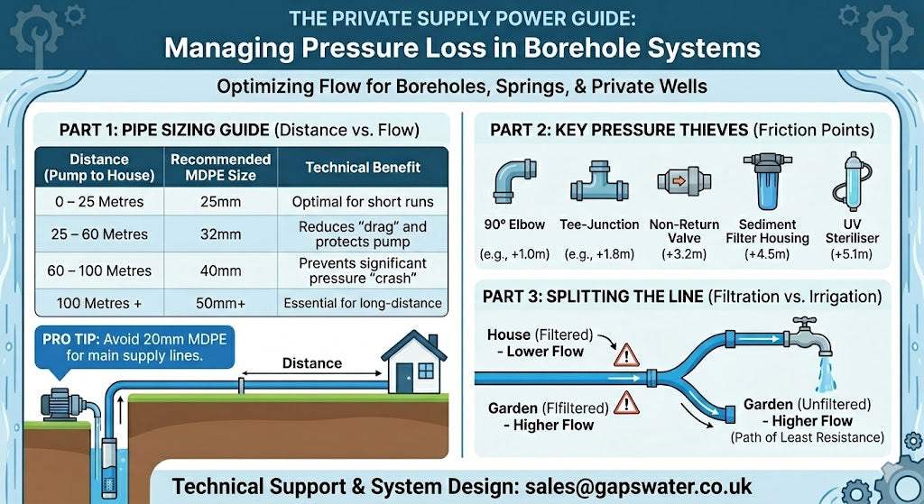 The Private Supply Power Guide: Managing Pressure Loss in Borehole Systems