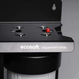 Ecosoft Aquapoint XL Duo whole house water filter with dual filtration and heavy-duty steel rack installation