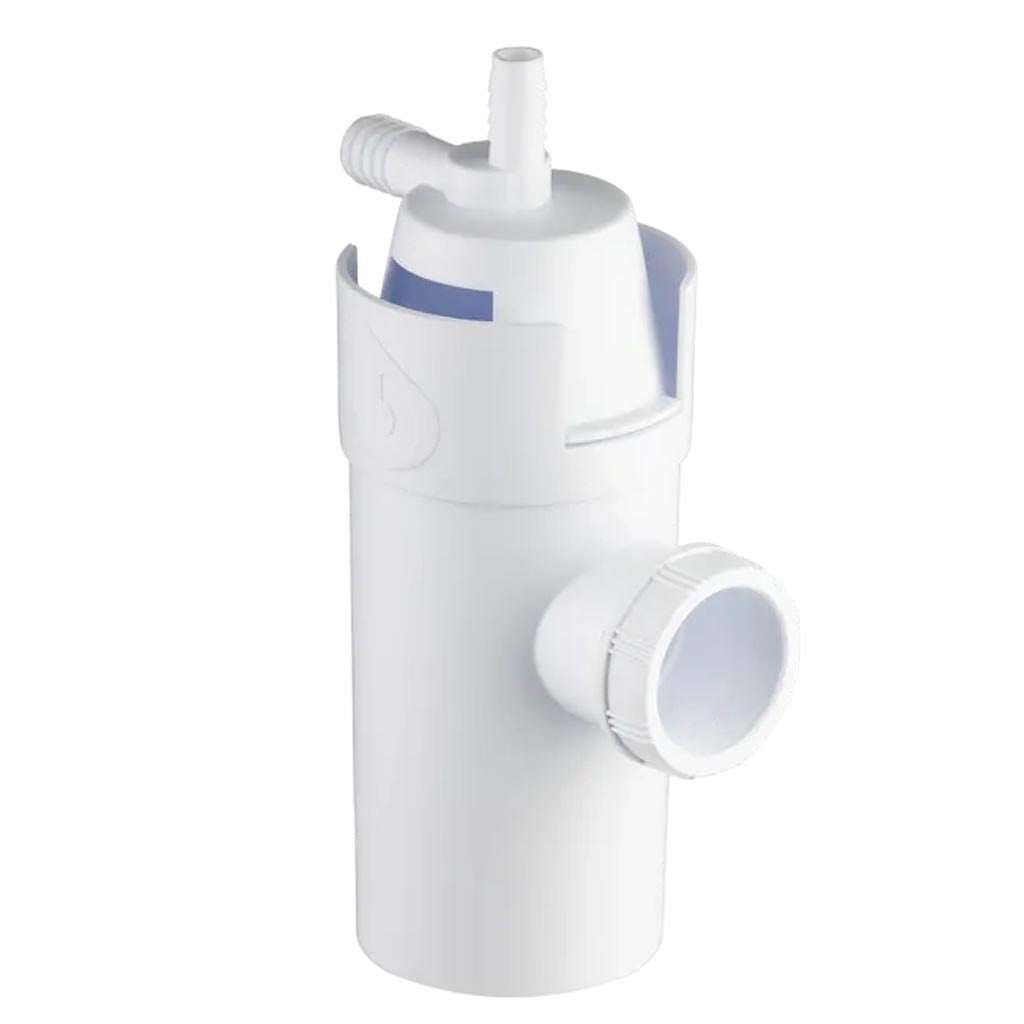 Ecosoft siphon connection set for compact water purification systems in the UK with overflow protection and easy installation