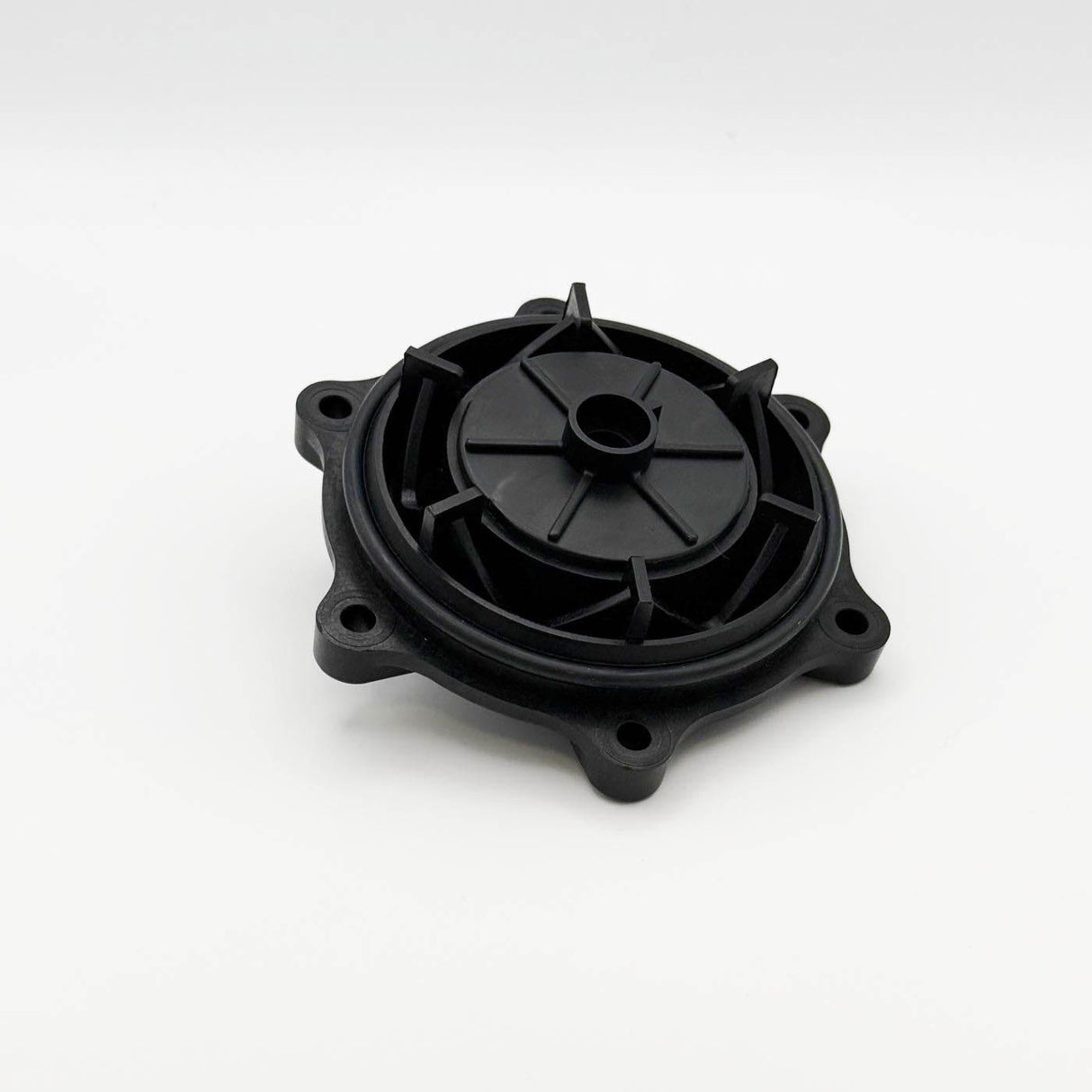 Fleck 14716-01 electronic 3" meter cap assembly for water treatment systems.