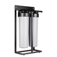 Ecosoft Aquapoint XL Duo whole house water filter with dual-filtration system and heavy-duty steel rack