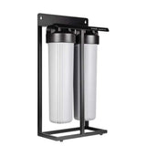 Ecosoft Aquapoint XL Duo whole house water filter with dual-filtration system and heavy-duty steel rack