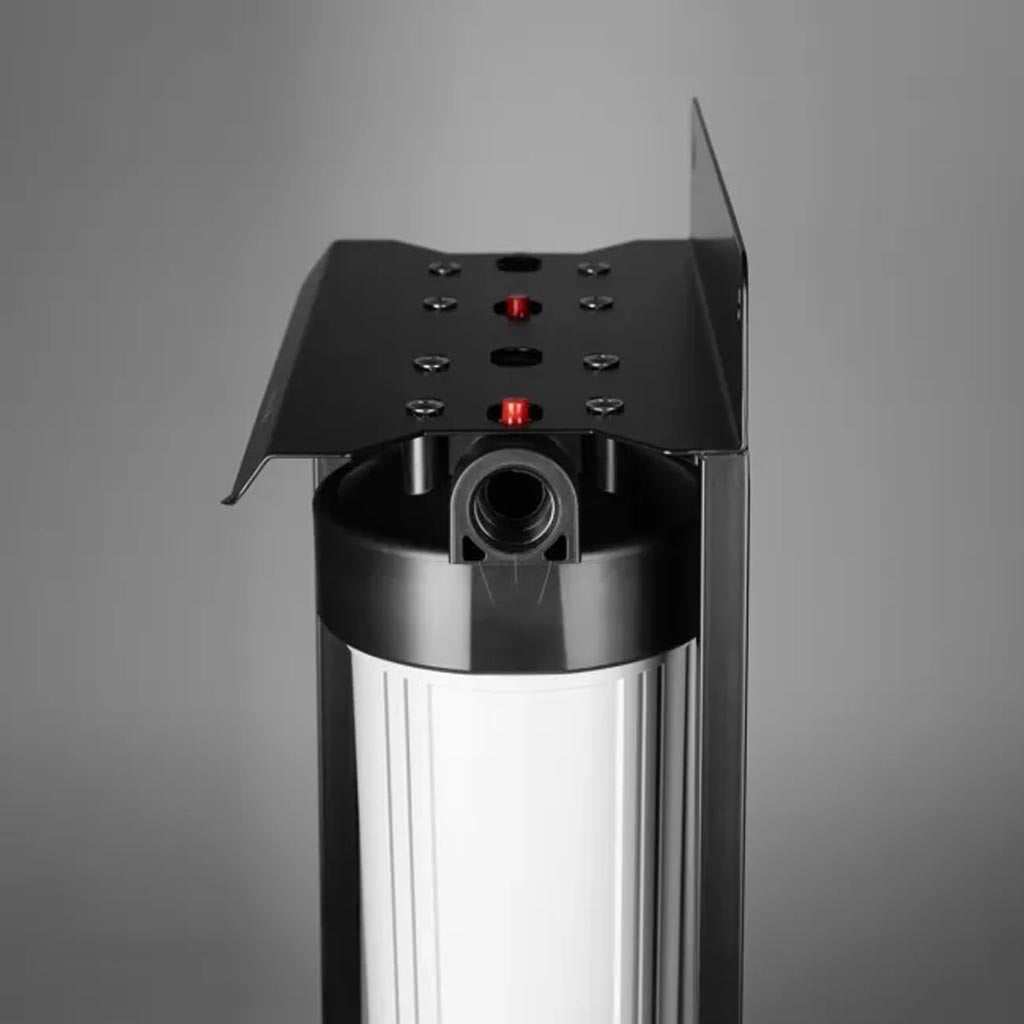 Ecosoft Aquapoint XL Duo whole house water filter with dual filtration and heavy-duty steel rack for small houses and cottages