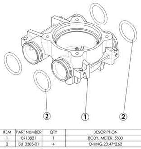 Fleck 24102 - Meter Body Assembly 3/4" | GAPS Water Treatment