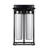 Ecosoft Aquapoint XL Duo whole house water filter with dual filtration and heavy-duty steel rack