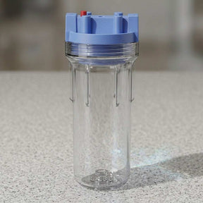 Pentair Pentek 2G Standard Housing 10 inch clear water filter housing with pressure relief button