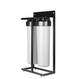 Ecosoft Aquapoint XL Duo whole house water filter system with dual filtration and heavy-duty steel rack