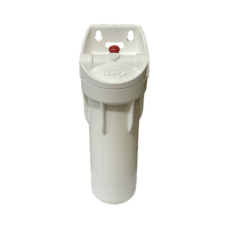 Pentair Pentek 3G Slimline Housing 10" with mounting bracket and pressure relief button.