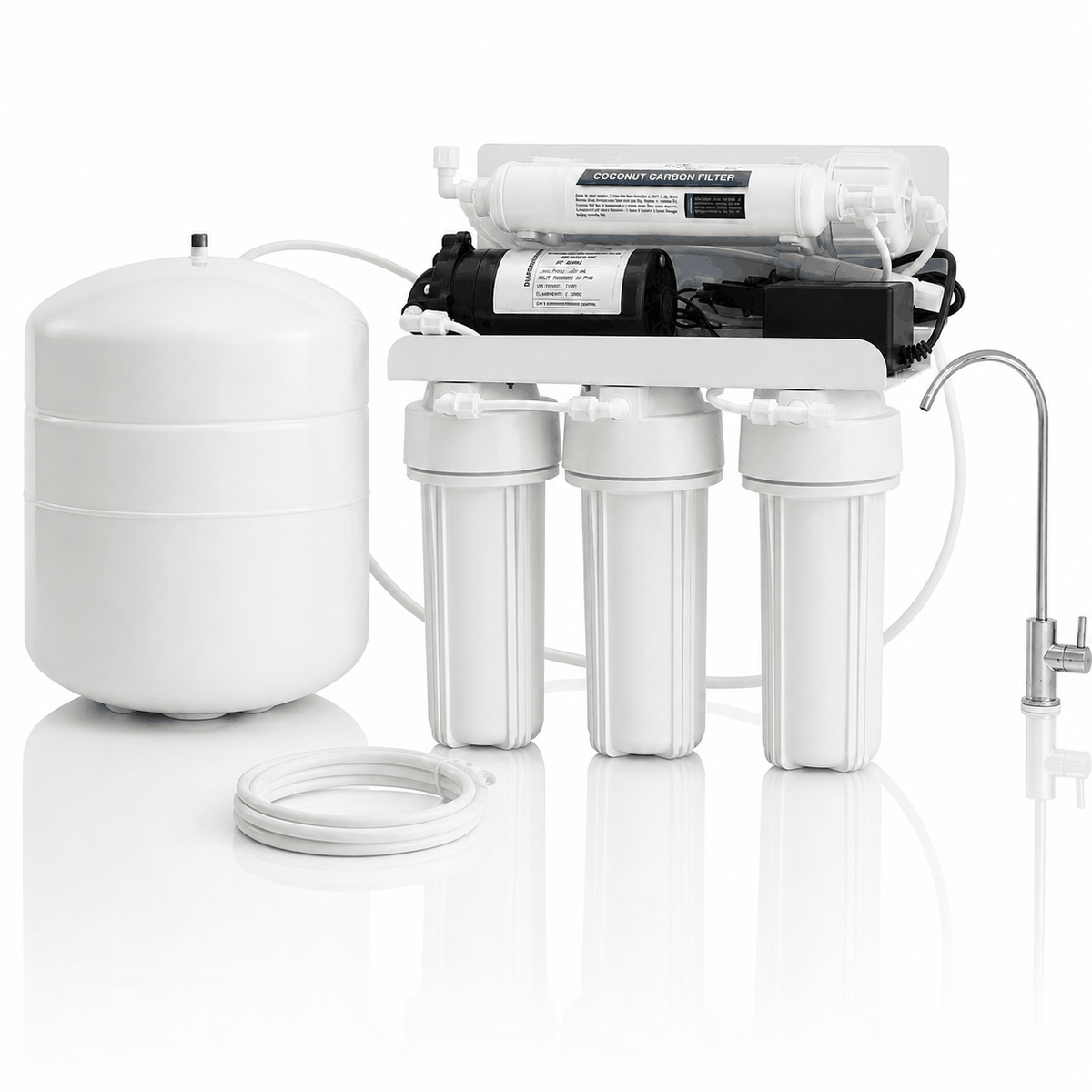 Five Stage Reverse Osmosis System, Pumped - 75 GPD