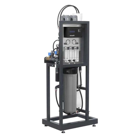 Ecosoft MO6500 Professional 4-inch reverse osmosis system with Grundfos pump and OC5000 controller producing 250 LPH of purified water