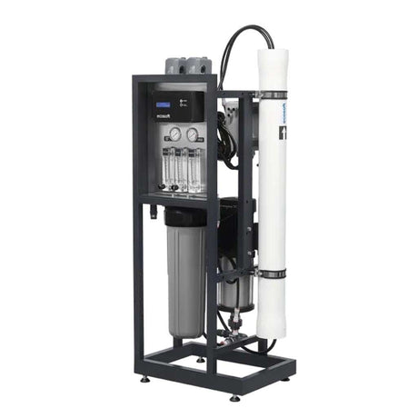 Ecosoft MO6500 Professional 4-inch reverse osmosis system with Grundfos pump and OC5000 controller producing 250 LPH industrial-grade purified water