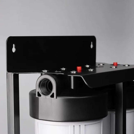 Ecosoft Aquapoint XL Duo dual filtration whole house water filter system with steel rack and cartridges