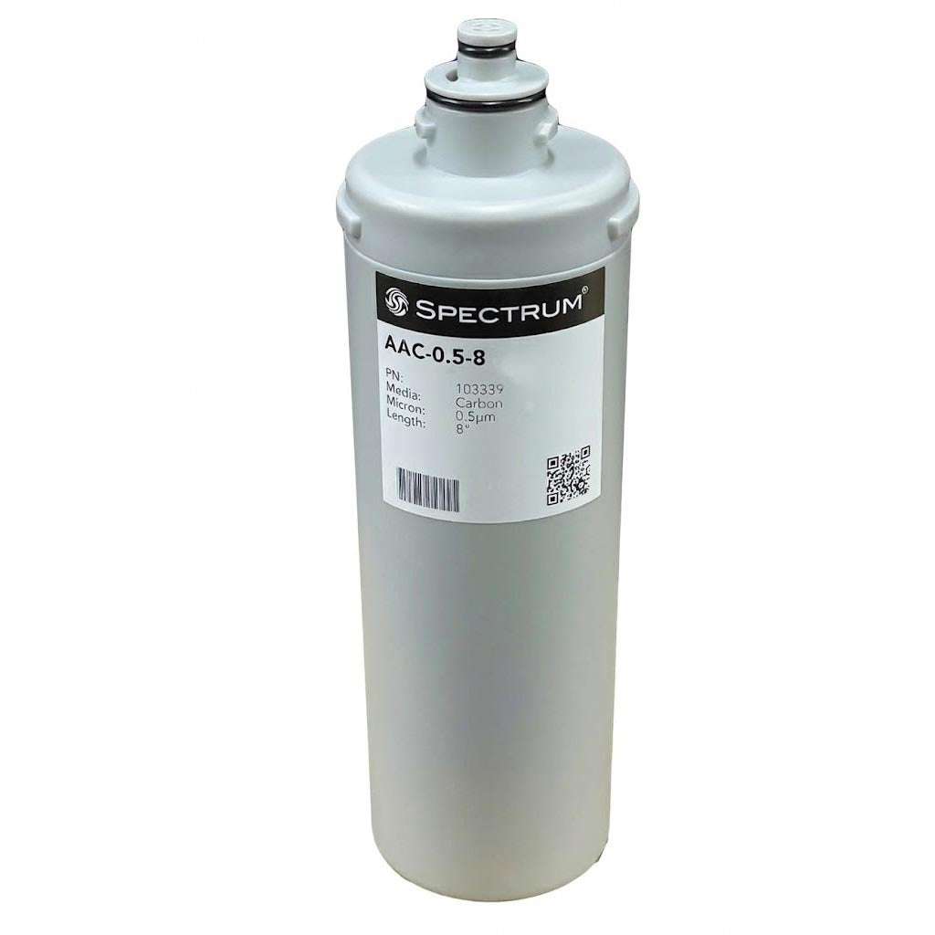 AAC-0.5-8 : SPECTRUM Carbon Block 0.5µm 8" Particulate and Cyst reduction