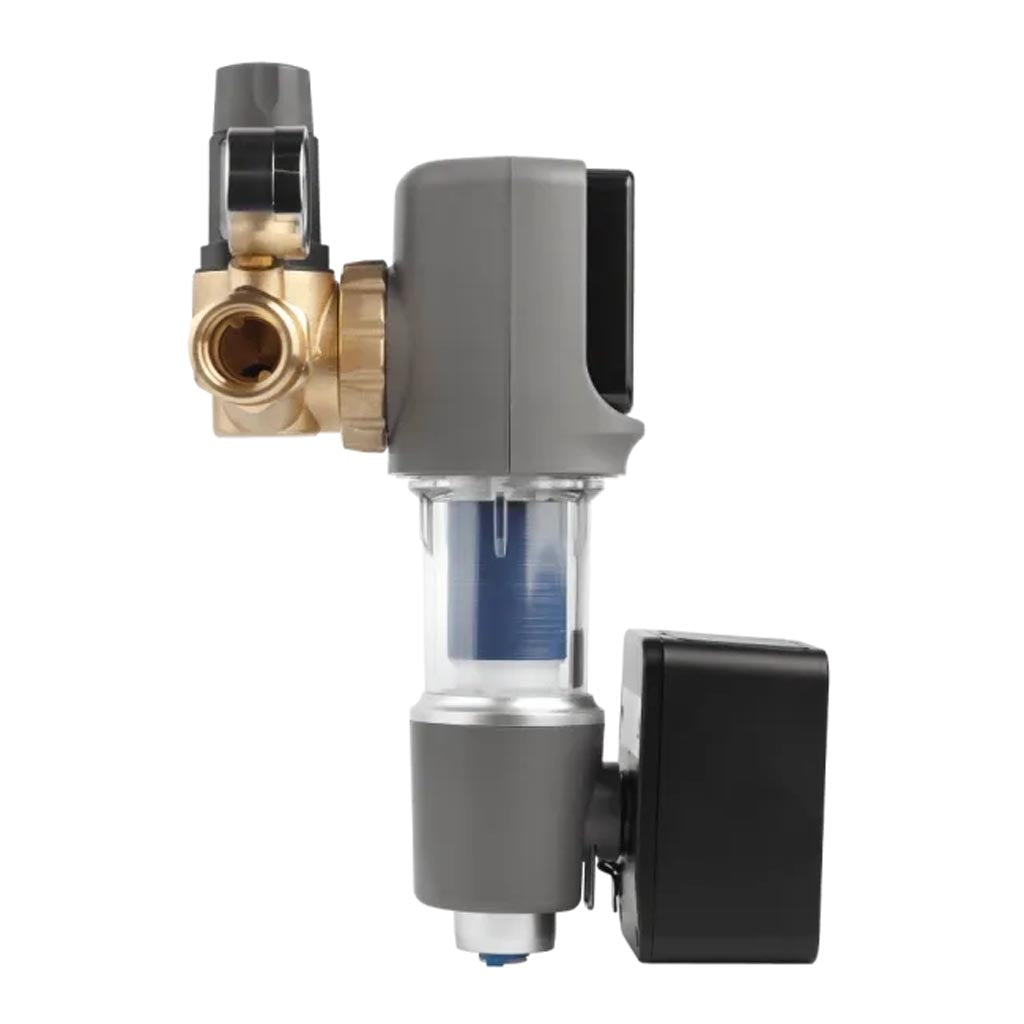 Sediment Disc Water Filter AR 1" with automatic flushing and 40-micron polymer disc cartridge for clean water filtration