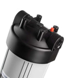 Ecosoft Big Blue 4.5x20 inch water filter housing with activated carbon filter, durable and efficient whole-home water filtration system