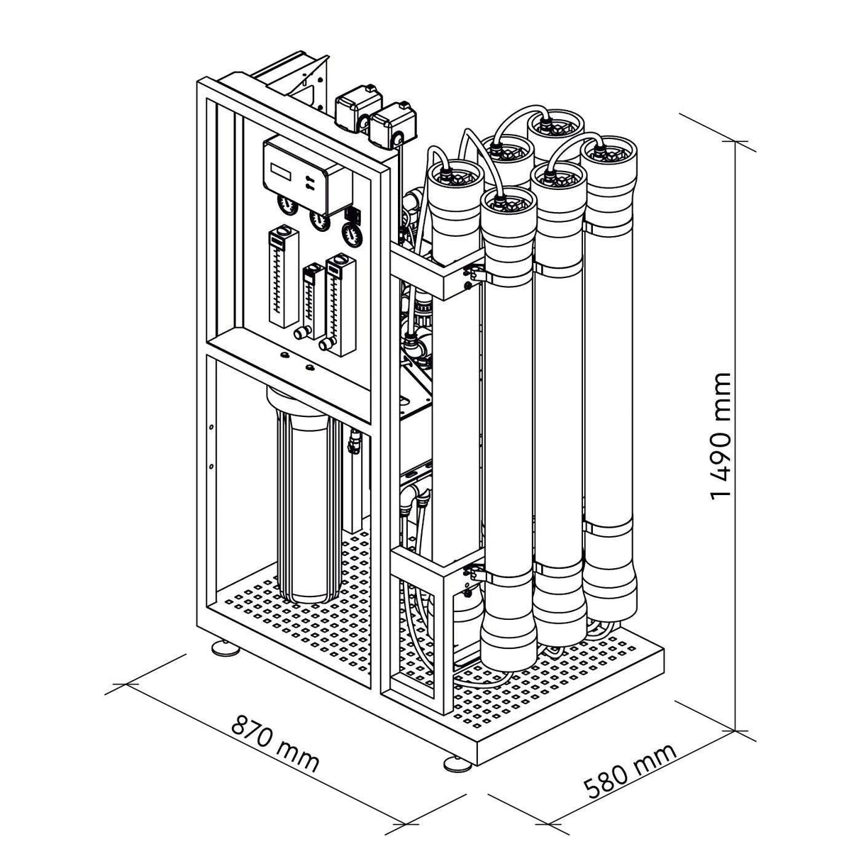 Ecosoft MO36000 4" Reverse Osmosis System 1500 LPH