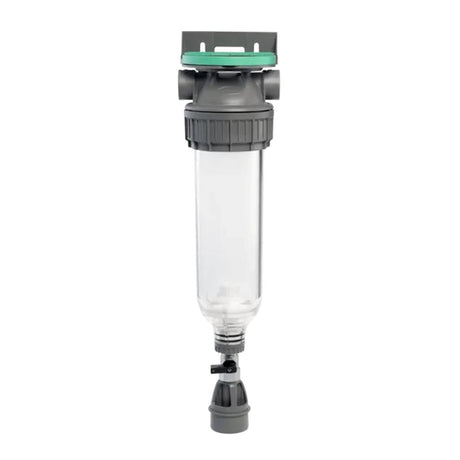 Ecosoft 3P Grey Mono 10" Water Filter with venturi valve and twistable drain for efficient sediment removal