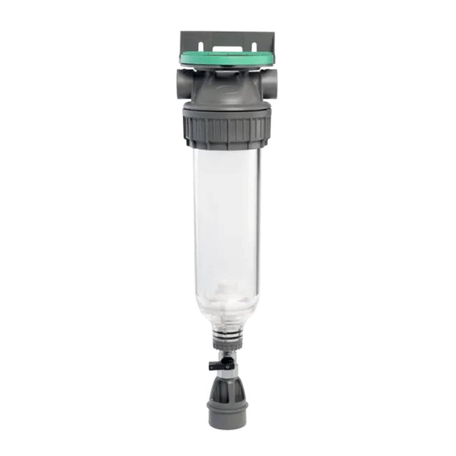 Ecosoft 3P Grey Mono 10" Water Filter with venturi valve and twistable drain for efficient sediment removal
