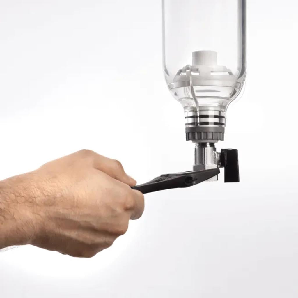 Ecosoft 3P Grey Mono 10-inch water filter with venturi valve and drain, grey housing for sediment filtration