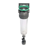 Ecosoft 3P Grey Mono 10" water filter with venturi valve and twistable drain for efficient sediment flushing