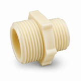 Plastic reducing nipple 1 inch by 3/4 inch BSPM durable corrosion-resistant plumbing connector