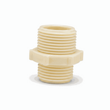 Plastic reducing nipple 1 inch by 3/4 inch BSPM durable corrosion-resistant plumbing fitting