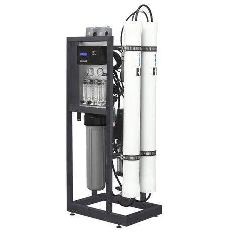 Ecosoft Professional MO12000 4-inch reverse osmosis system technical drawing and specifications diagram