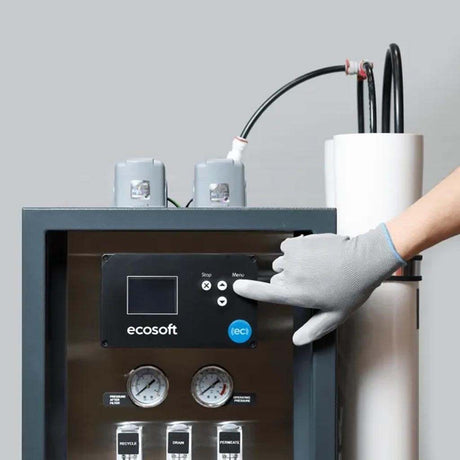 Ecosoft MO6500 Professional 4 inch RO system with 250 LPH capacity in compact steel frame