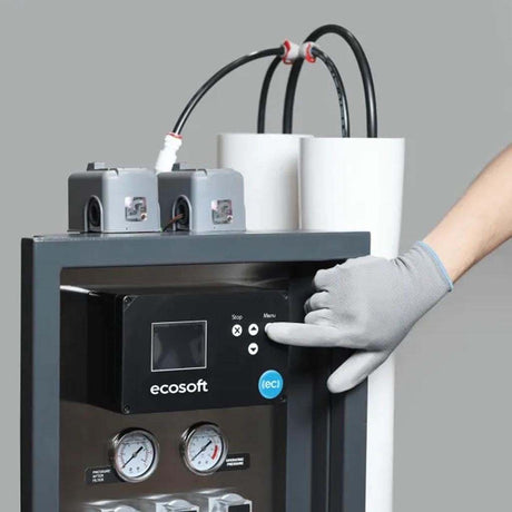 Ecosoft MO6500 Professional 4-inch industrial reverse osmosis system with 250 liters per hour capacity and premium components