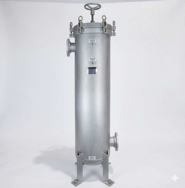 PFH-SGB-2HF-40-4F-GP-ML-V2 : SPECTRUM High Flow Housing 316 SS 2 Round 40" with 4" Flange