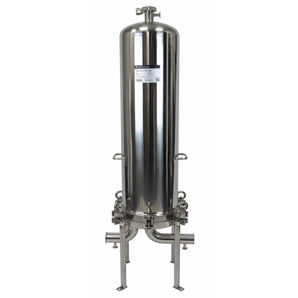 PSFH-SEP-5-30-2-226E : SPECTRUM Sanitary Filter Housing 5 x 30 226 End-Cap 2" Tri-Clamp EPDM Seal