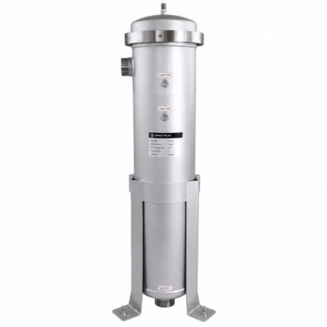 SPECTRUM INOX SBH-SPC-1-2-2-GP-ML stainless steel Size 2 bag filter housing with dimensions diagram