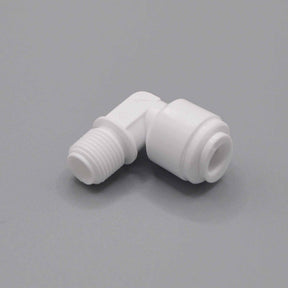 SC-E-T8P4 SPECTRUM Connector Elbow 1/8" Thread to 1/4" Push Fit plumbing fitting, NSF 61 certified compact elbow connector