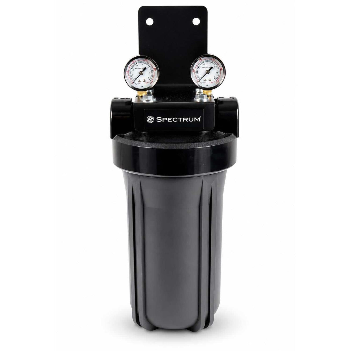 SPECTRUM Aqualyze SFHS-1-10LD 10-inch Large Diameter water filter housing with complete adaptor kit and 1-inch ports for high-flow filtration