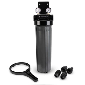 SPECTRUM Aqualyze SFHS-1-20LD 20-inch Large Diameter Filter Housing with Complete Adaptor Kit for high-capacity water filtration