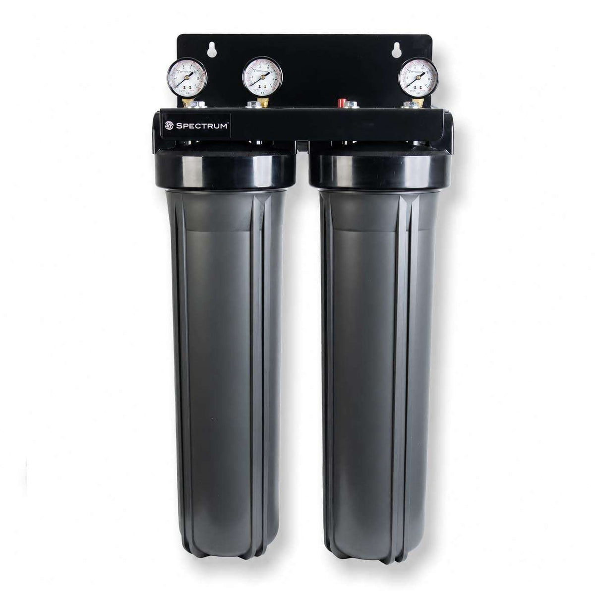 SPECTRUM Aqualyze Double System Large Diameter 20-inch dual water filter housing with adaptor kit for high-capacity water purification