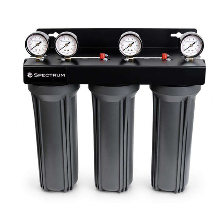 SPECTRUM Aqualyze Triple System Small Diameter 10-inch triple-stage water filtration unit with adaptor kit