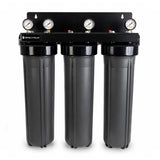 SPECTRUM Aqualyze Triple System Large Diameter 20-inch polypropylene triple water filter with adaptor kit