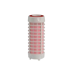 Ecosoft Scalex cartridge for water heater filters preventing limescale buildup with reusable polyphosphate housing and universal ½" threads