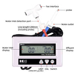 DM-3 Commercial In-Line Dual EC/TDS Monitor showing measurement points and features