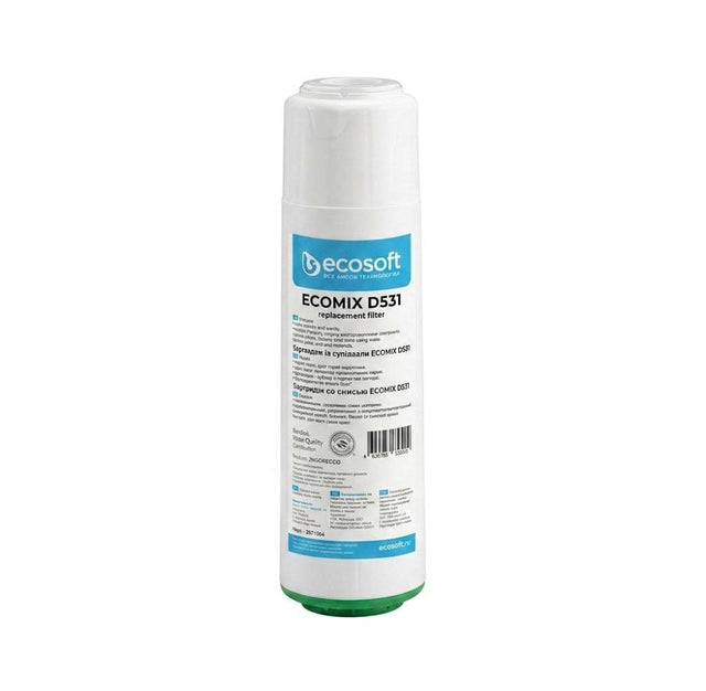 Ecosoft filter 2.5x10 water cartridge with advanced ECOMIX® media for clear, safe drinking water
