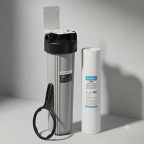 Ecosoft 5 Micron Sediment Filter with 20-inch large diameter housing and 1-inch BSP for effective water purification