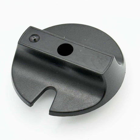 Fleck 14177 manual regeneration knob, durable black design for water treatment systems.