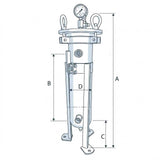GreenLife Magnetic Bag Filter DN20 3/4" with stainless steel body and magnetic filtration for 5-7m³/hr water systems