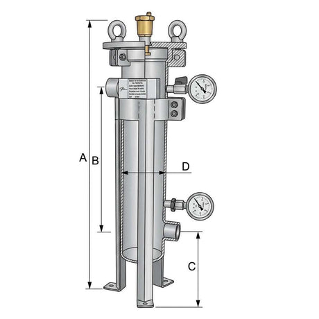 GreenLife DN32 Magnetic Bag Filter stainless steel water filtration system with 1.25 inch connection and 8-10m³/hr flow rate